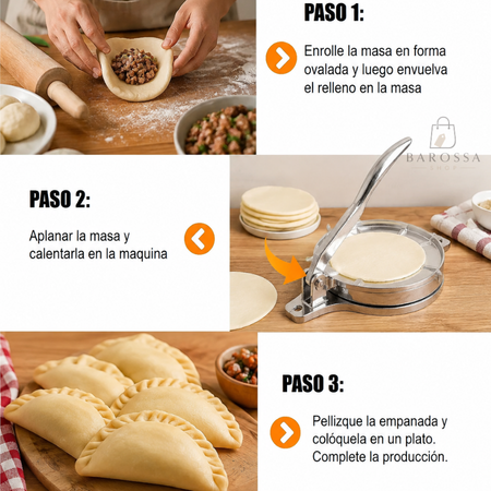 Prensa de masa empanadas 21 cm.