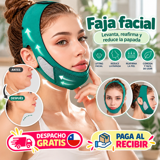 M - Faja facial - Anti Papada - Verde