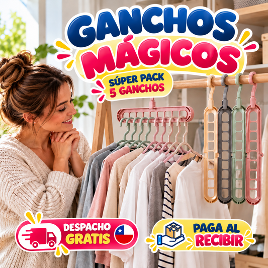Pack 5 Colgadores mágicos