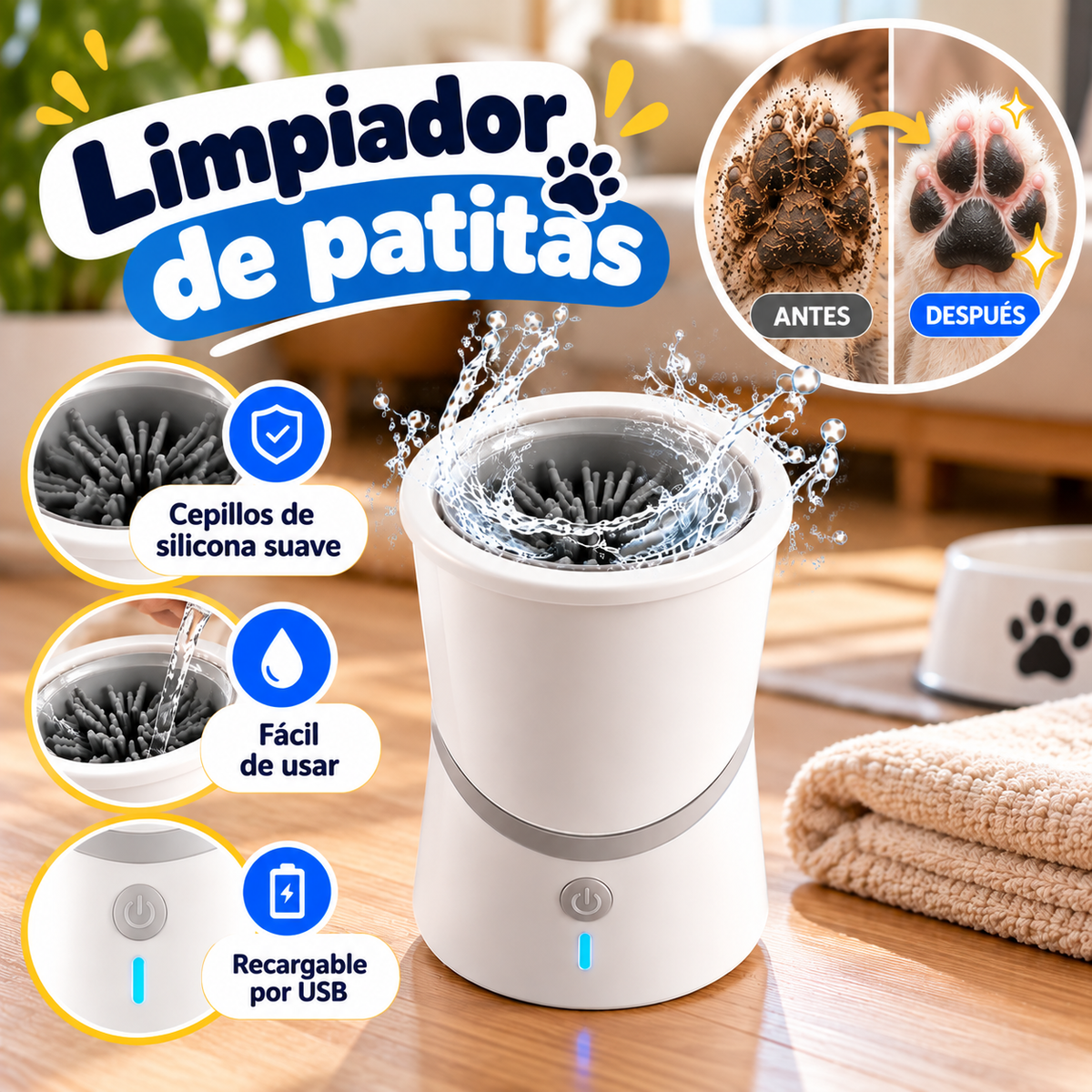 LIMPIADOR DE PATAS AUTOMÁTICO