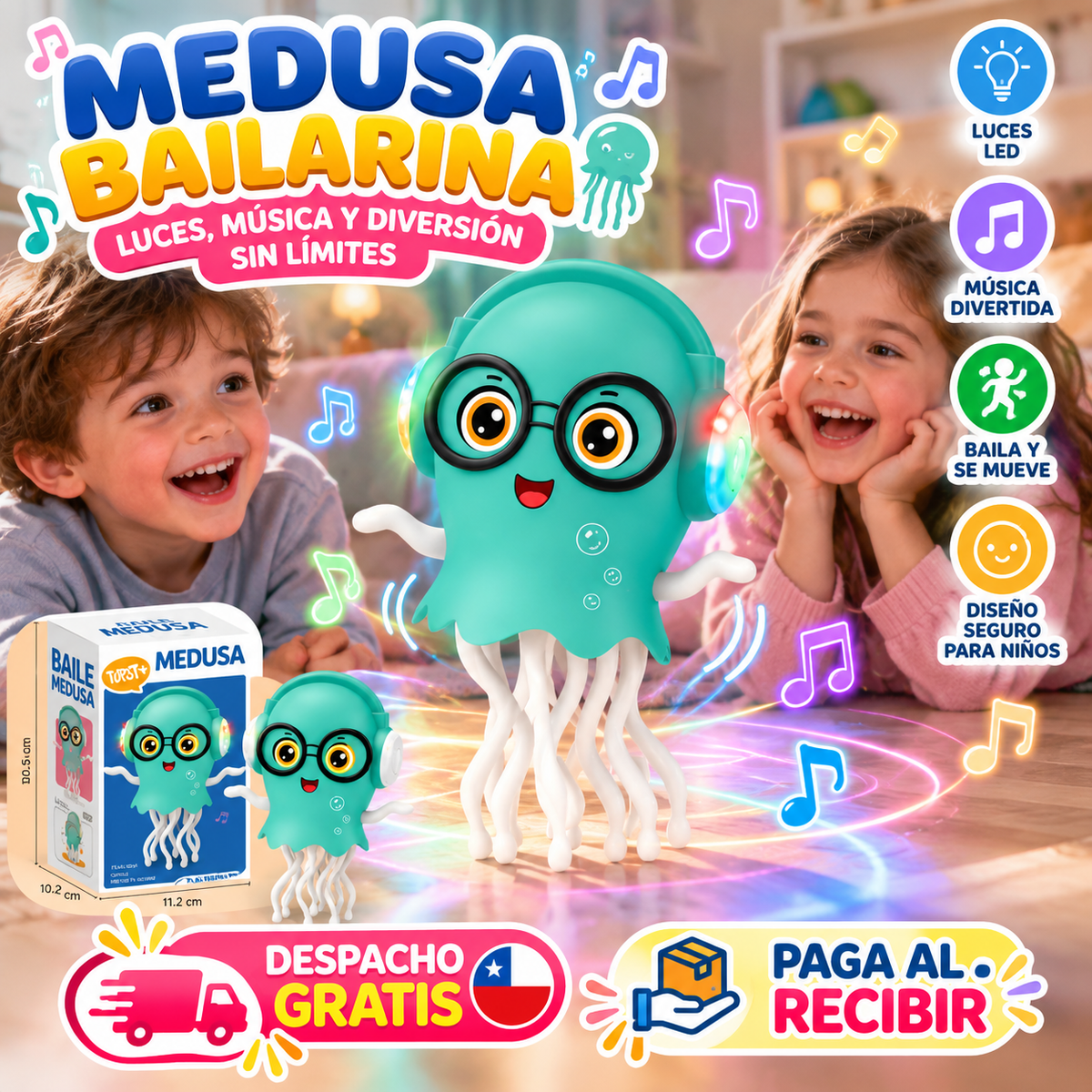 Pulpo Bailarín Interactivo con Música