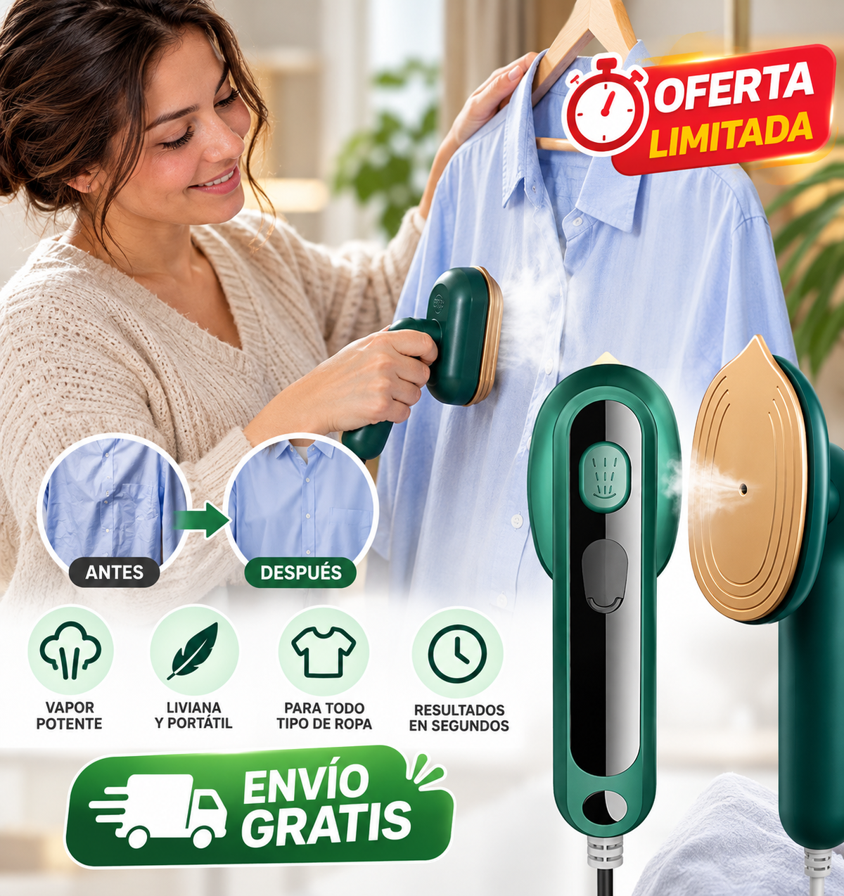 VaporGo - Plancha lista en 30 segundos
