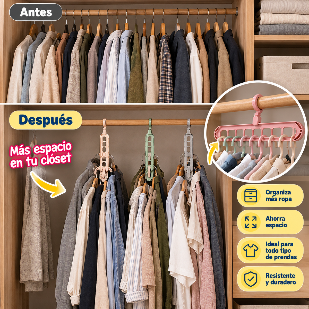 Pack 5 Colgadores mágicos