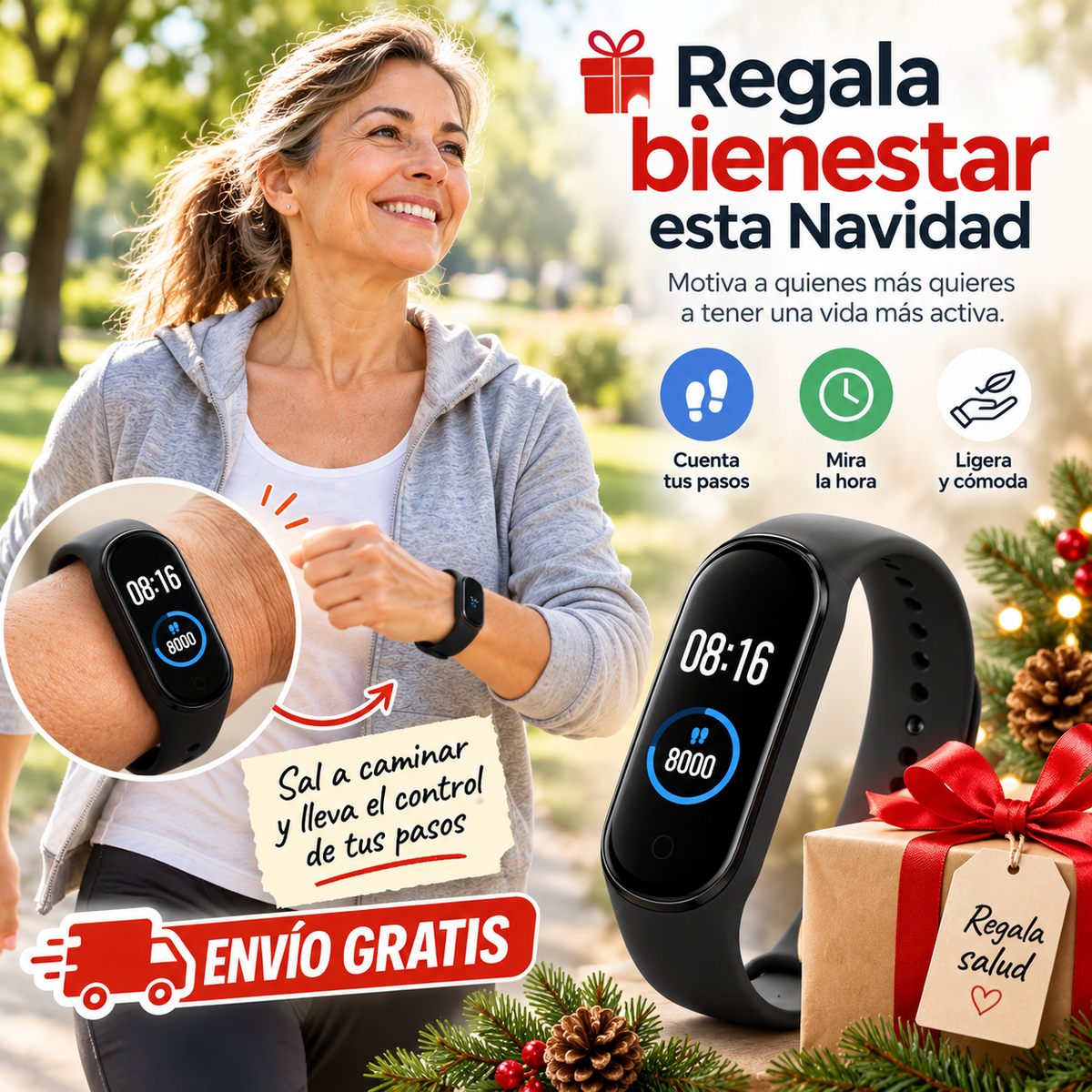 Andar Plus - Cuenta tus pasos, mira la hora