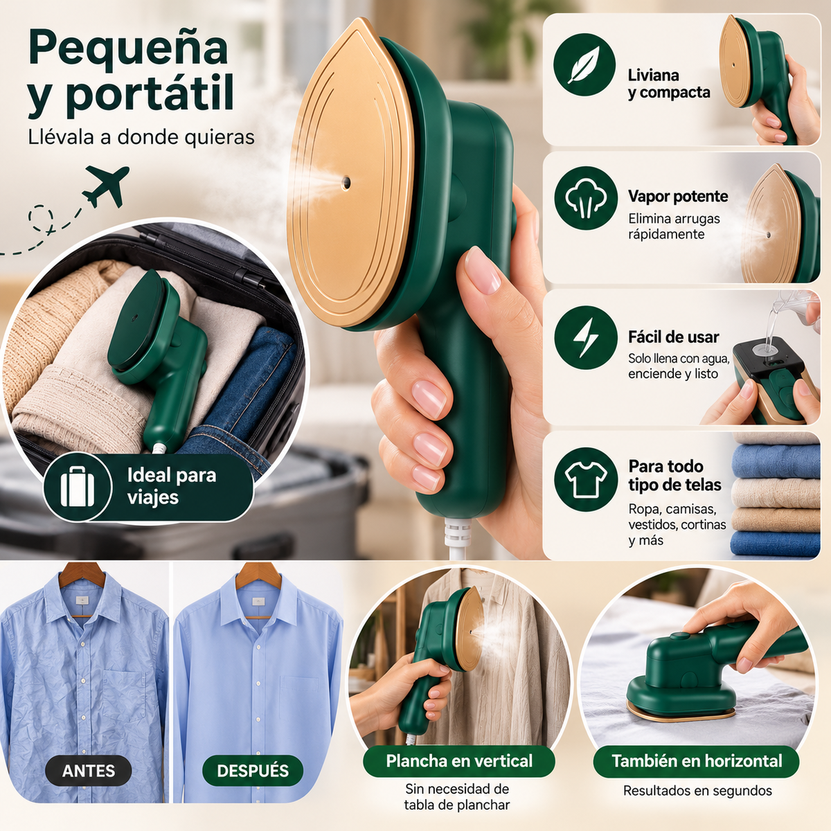 VaporGo - Plancha lista en 30 segundos